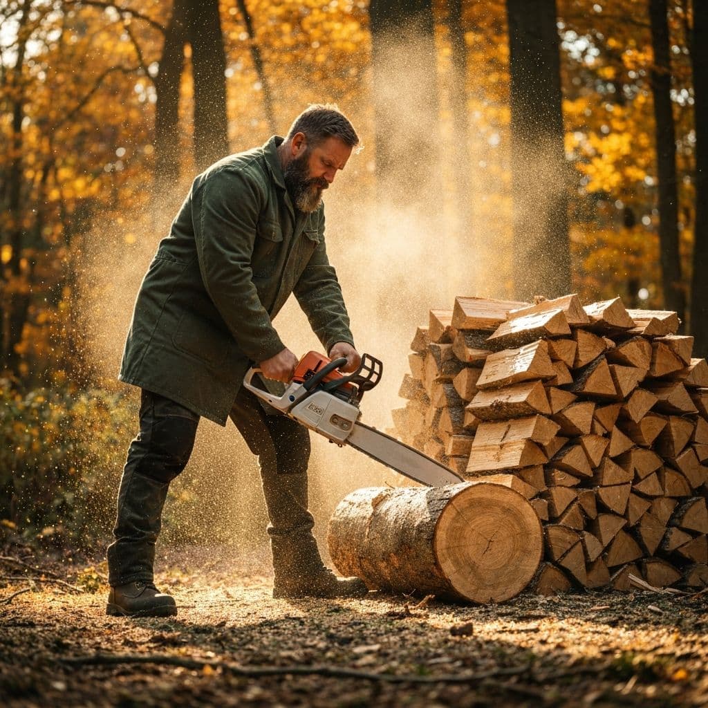 Рязане, цепене и редене на дърва